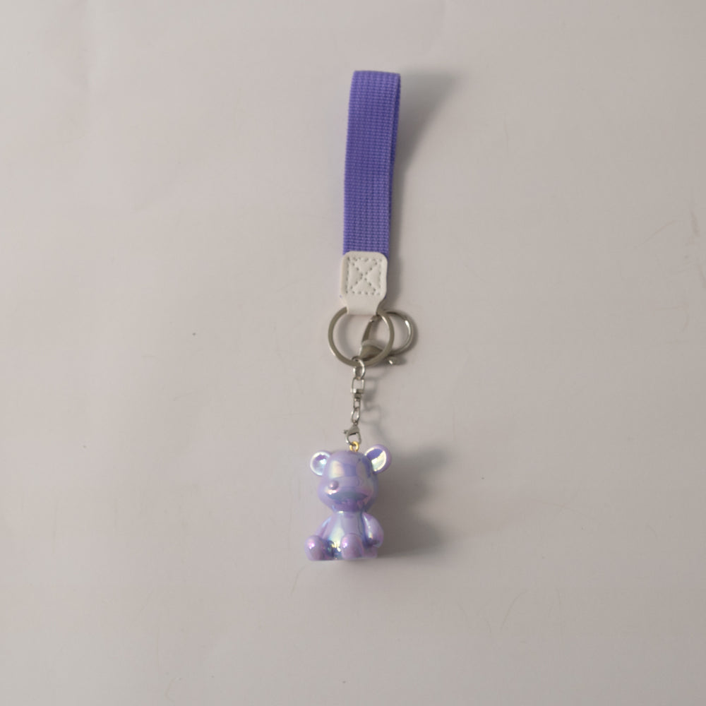 Keychain Pearlescent Bear - PURPLE